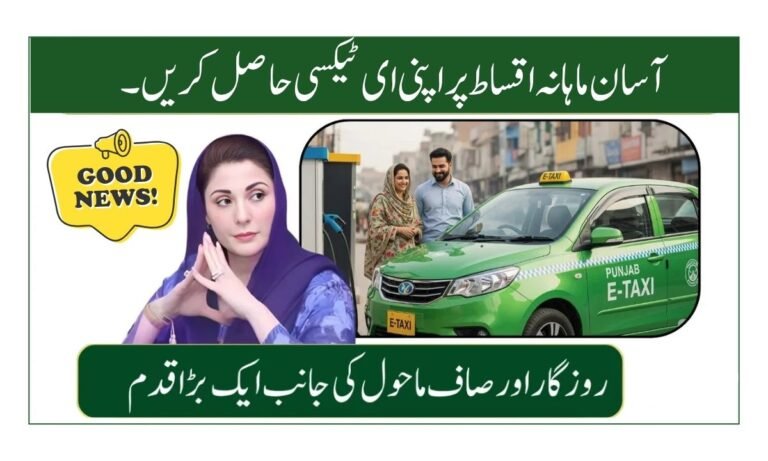CM Punjab E-Taxi Scheme